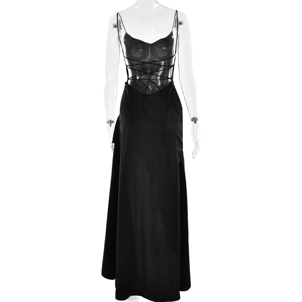 Garnet High-Slit Gown