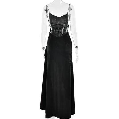 Garnet High-Slit Gown