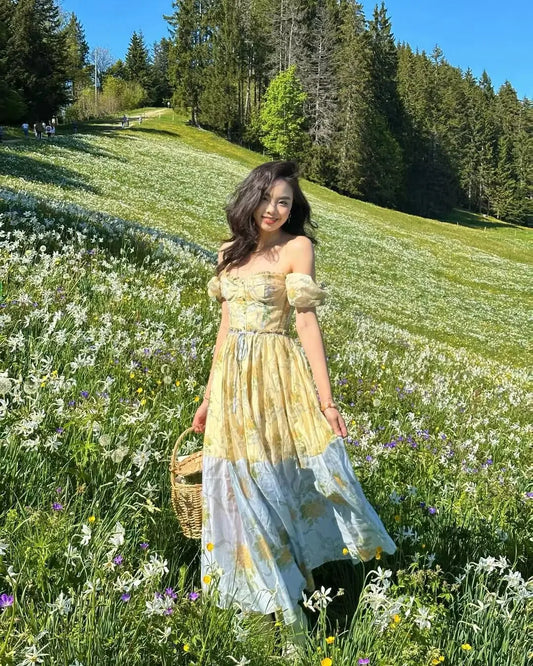 Flora Vintage Maxi Dress