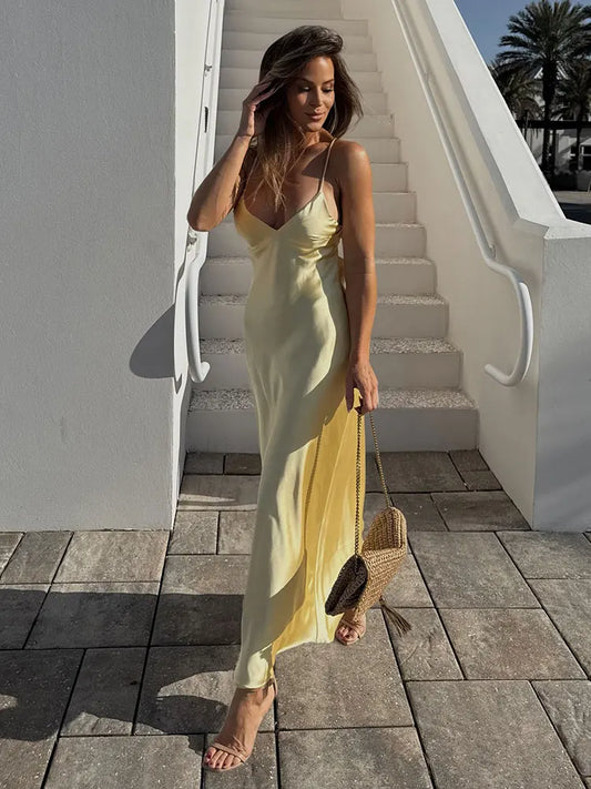 Luna Satin Slip Dress