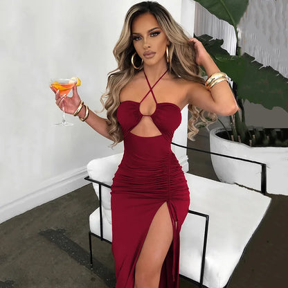 Midnight Ruched Bodycon Dress