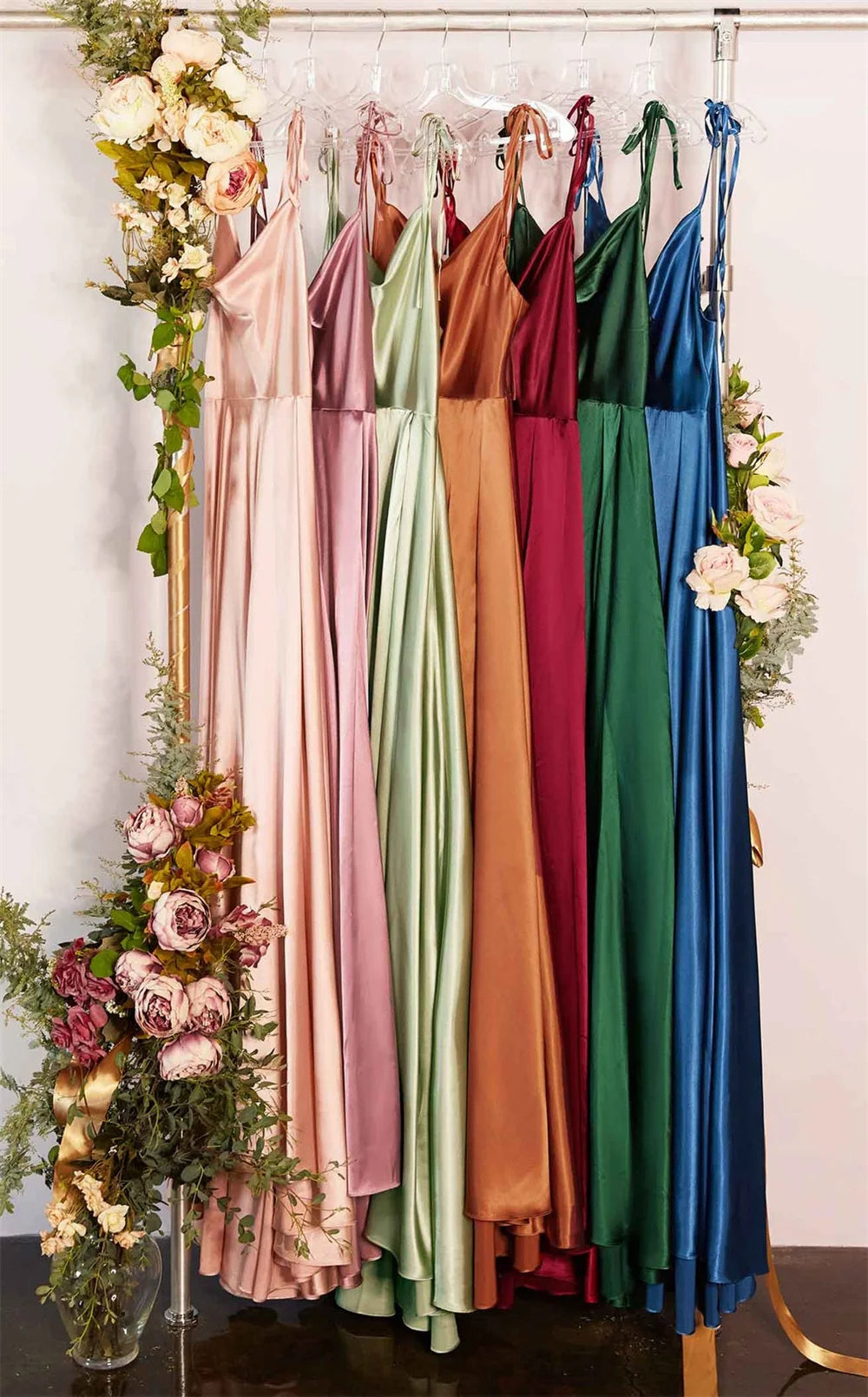 Sage Whisper Split Gown