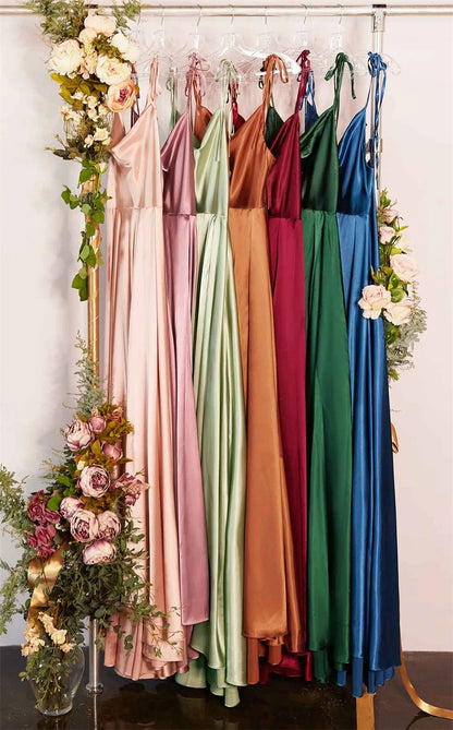Sage Whisper Split Gown
