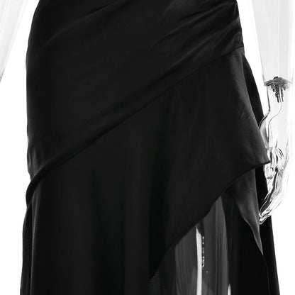 Garnet High-Slit Gown