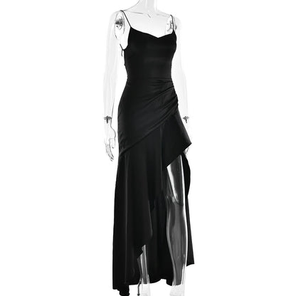Garnet High-Slit Gown