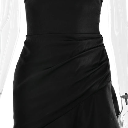 Garnet High-Slit Gown