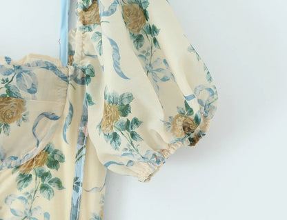 Flora Vintage Maxi Dress